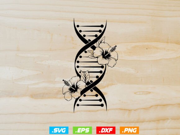 DNA Molecule Svg, Flower Dna Svg, Floral
