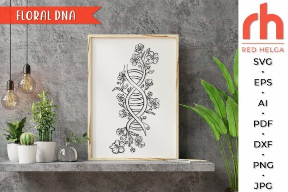 Floral DNA SVG: A Unique Embroidery Design