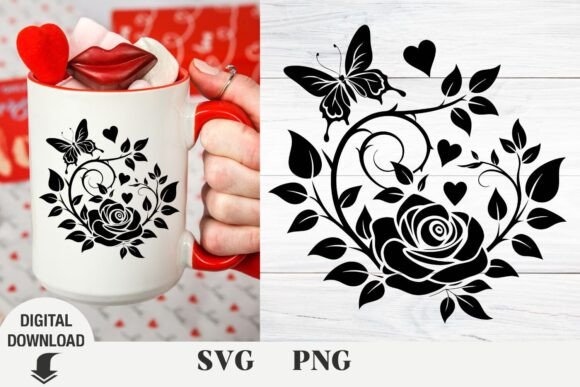 Flower Svg, Floral Heart SVG Wildflowers