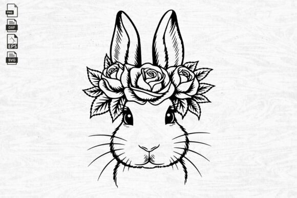 Rabbit Svg, Floral Rabbit, Flower Bunny