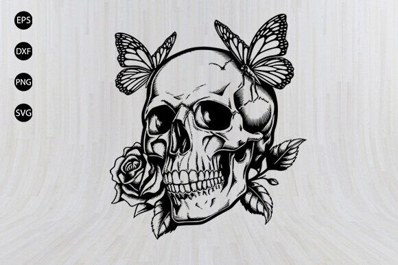 Skull with Flowers Svg Review