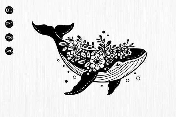 Whale with Flowers Svg Review